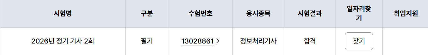 정처기 필기 합격